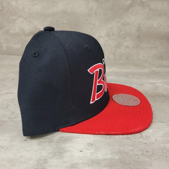 Chicago Bulls Hat Cap Snap Back Mitchell & Ness NBA Basketball Script Mens OS - Picture 6 of 11